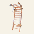 Swedish Ladder 6 ft by 2 ft With disc swing, and gymnastic rings.