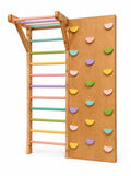 Customized swedish ladder with rock climbing wall