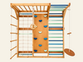 Swedish Ladder - XXL with mesh, disc swing, rock climbing wall, ladder, rope ladder and gymnastic swing