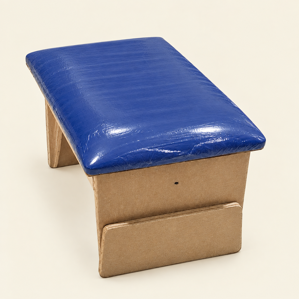 Navy Colored Cushion inclined stools