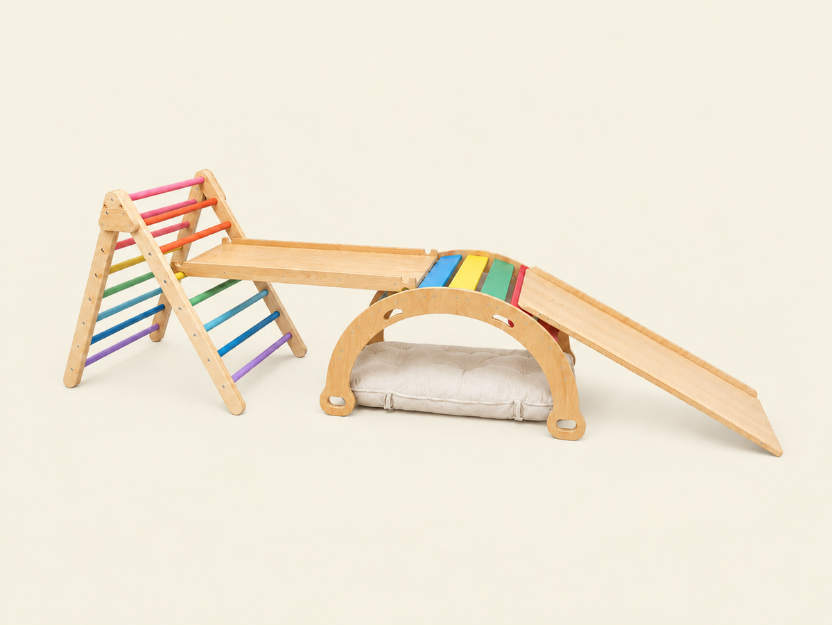 4 in 1 Pikler, 2 Ramps and Rocker Set