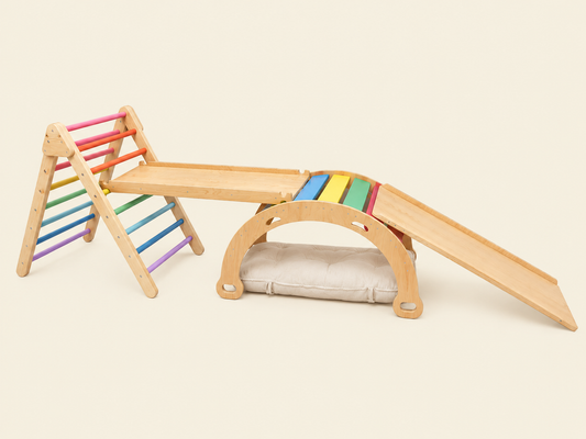 4 in 1 set- pikler rocker ramp cushion