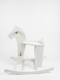 Wooden rocking horse for balancing in white